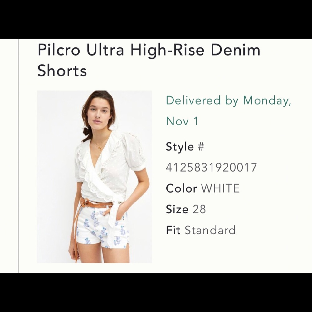 ☘️Anthropologie🍀 Pilcro ultra high demin shorts